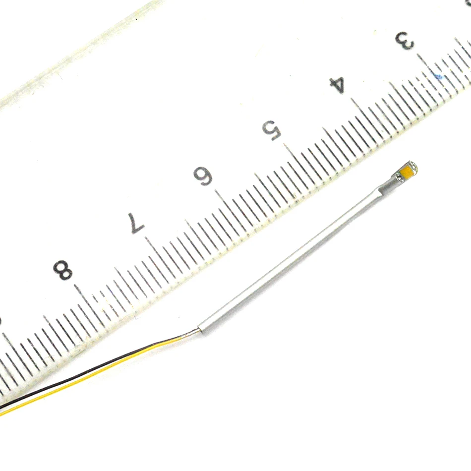 3cm Height 1/500 Scale Copper Model Lamp With Coloful Line 3V LED Model Street Light For Miniture Landscape Layout Kits