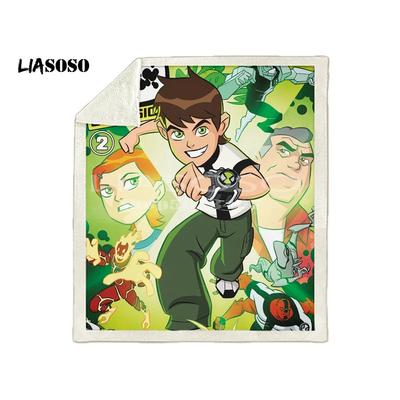 Новое поступление ben 10 comic Аниме одеяло s 3D печать мягкое одеяло s бросок на дом/диван/постельные принадлежности переносное взрослое одеяло для путешествий - Цвет: 2