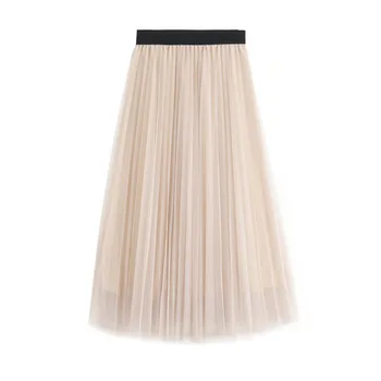 

Spring summer Skirts womens 2020 Korean Maxi Skirt for girls Long Skirt Women Lolita Petticoat Falda High Waist Swing Skirts NEW