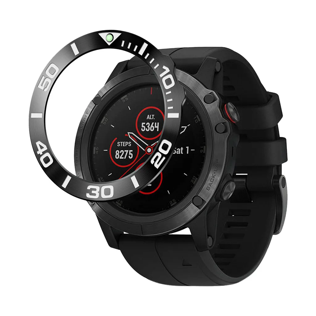 Ouhaobin кольцо с ободком для Garmin Fenix 5X Plus, кольцо для часов, клейкая крышка, металлический чехол с защитой от царапин для Garmin, умный Браслет