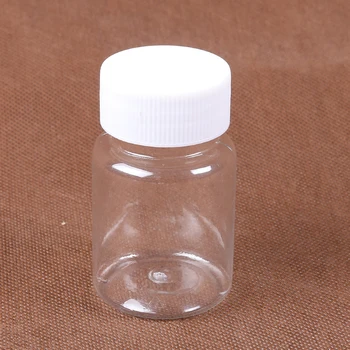 

10Pcs 60ml Transparent Plastic PET Refillable Seal Bottles Vials Reagent Store Container Plastic Screw Cap