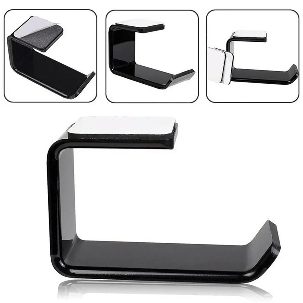Simple Headphone Stand Hanger Hook Tape Under Desk Dual Headset Mount Holder Easy to Use Earphone Accessories Kits ONLENY | Электроника