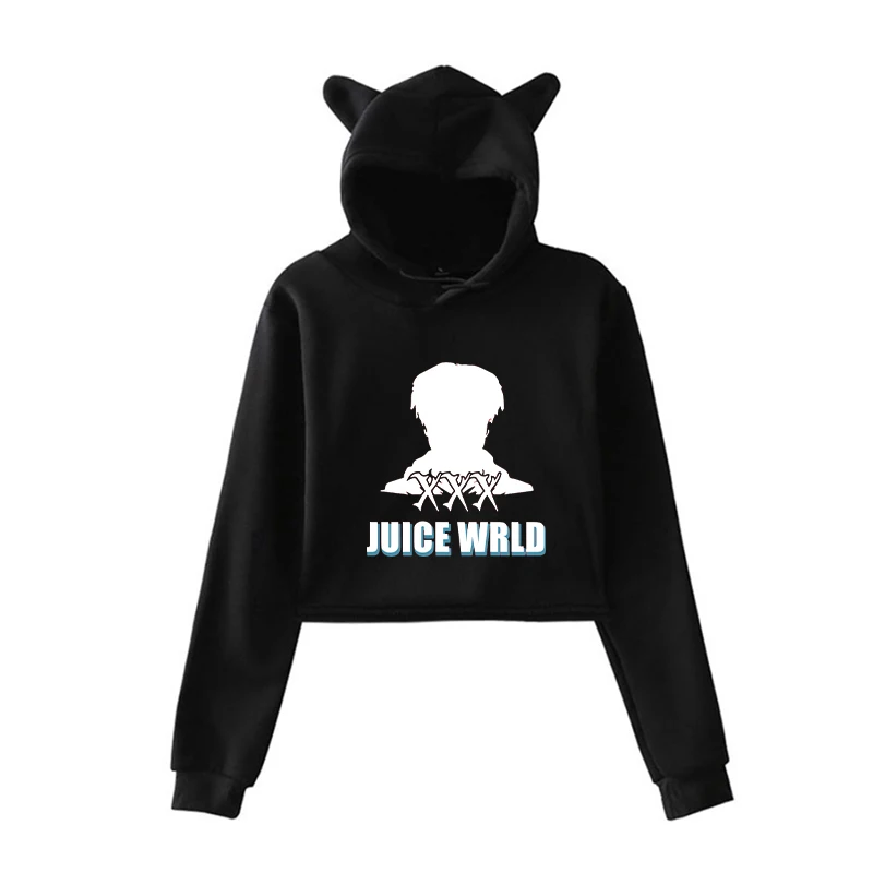 Juice Wrld/толстовки с круглым вырезом и длинным рукавом для женщин/мужчин; Осенняя уличная одежда с круглым вырезом для мальчиков и девочек; толстовки унисекс; пуловер с капюшоном и ушками