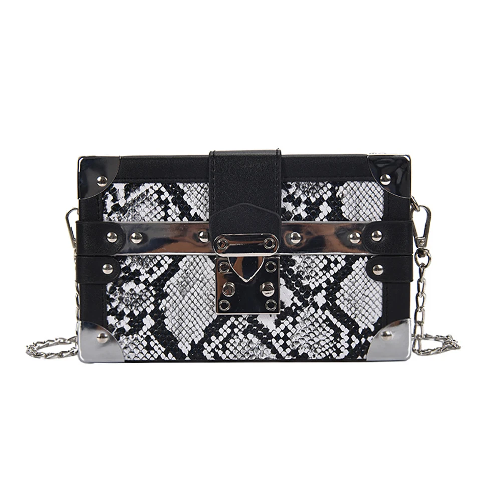 

Bag for Women Snake Pattern Element Designer Mini Chain Metal Decoration Bag Handbags Luxury Crossbody Bag Shoulder Bags For