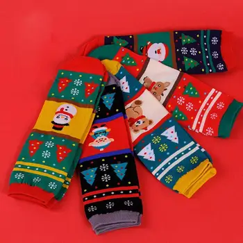 

Winter Crew Christmas Funny Cotton Socks Harujuku Cute Santa Snowman Funny Female Art socks Christmas Gift Happy Cotton Socks