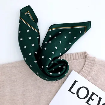 

Fashion 2020 Hijab Winter Brand 100% Mulberry Silk Small Square Scarf Female Personality Scarves Professional Bandana Foulard