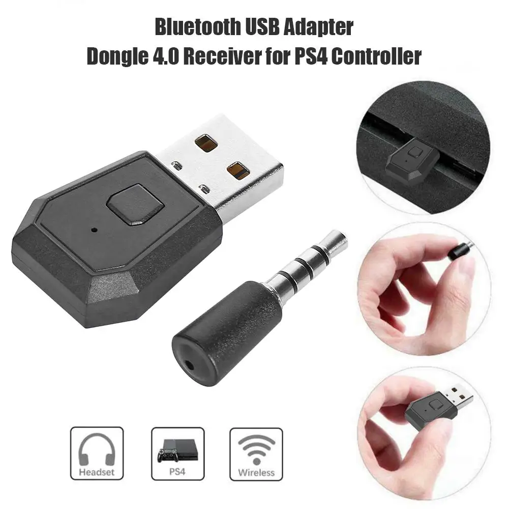 Беспроводной гарнитура Bluetooth Dongle USB 4 0 Приемник звука 3 5 мм адаптер для PS4 консоль