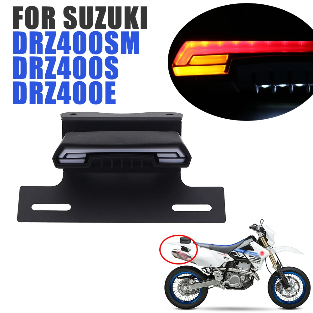 Xitomer Fender Eliminator DRZ 400SM 2005-2018 Clear Lens For SUZUKI DRZ400S 2005-2018 License Plate Holder/Tail Tidy with LED Tail Light 