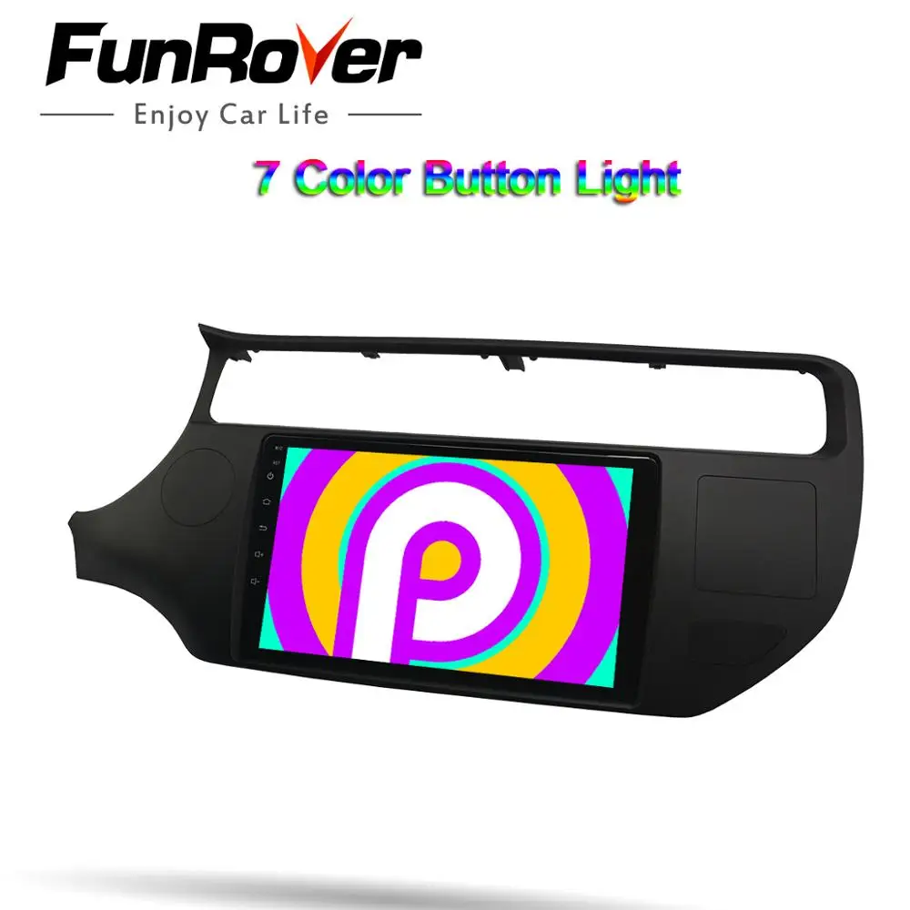 FUNROVER 2.5D ips Android 9,0 автомобильный Радио мультимедиа авторадио плеер навигация gps ДЛЯ Kia K3 Rio 2din dvd DSP 9 дюймов