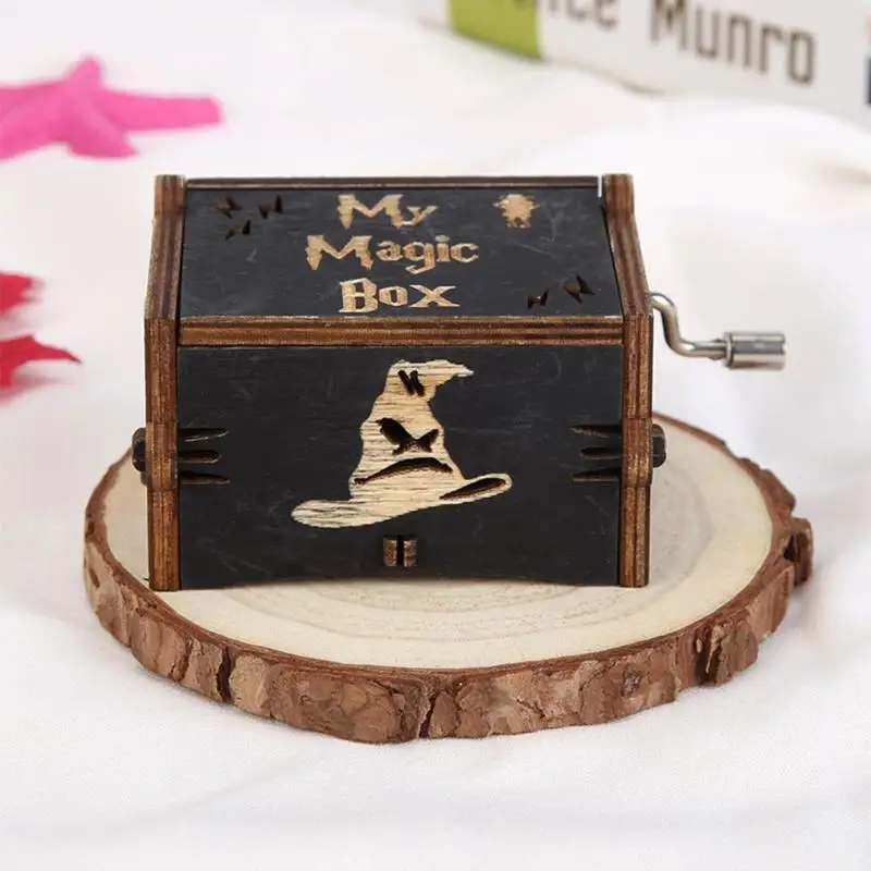 Ручная музыкальная шкатулка Изысканная элегантная подарочная музыкальная шкатулка украшение дома украшения детский подарок(Black Harry Potte