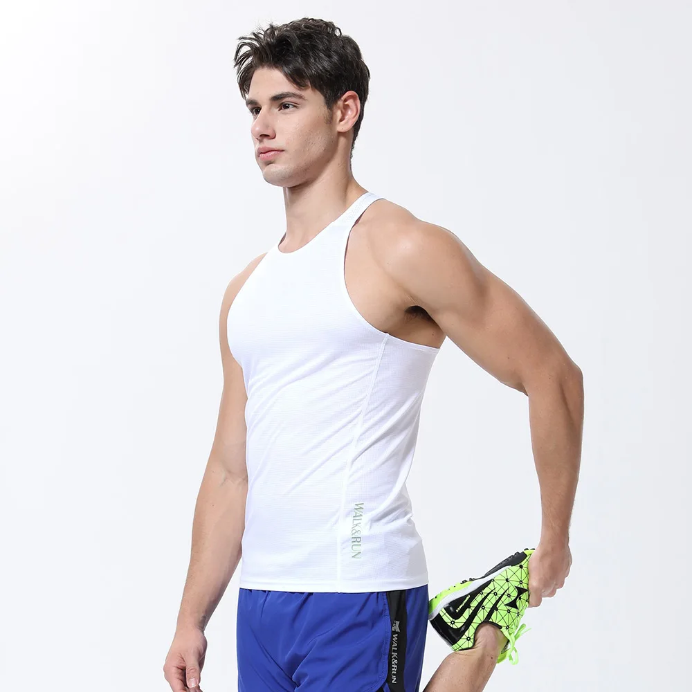 Men's Gym Tank Top Men's Fitness Clothes Bodybuilding Tank Tops Summer Breathable Running Vest Sleeveless Training Vest Shirts
