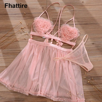 

Sexy Night dress Beautiful Back Tulle Femenina Night Dress Private Room Underwear Nightgowns Home Clothes Sleepwear Nightdress