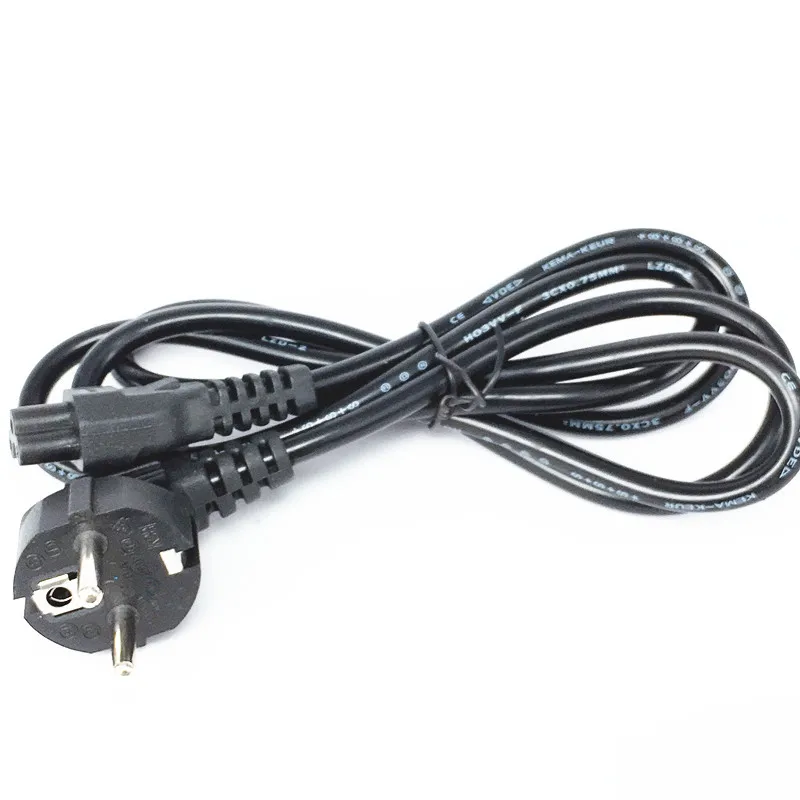 EU 유럽 AC 전원 코드 유로 IEC C5 클로버리프 전원 리드 연장 케이블 1.2m 1.5m 1.8m 노트북 노트북 컴퓨터용