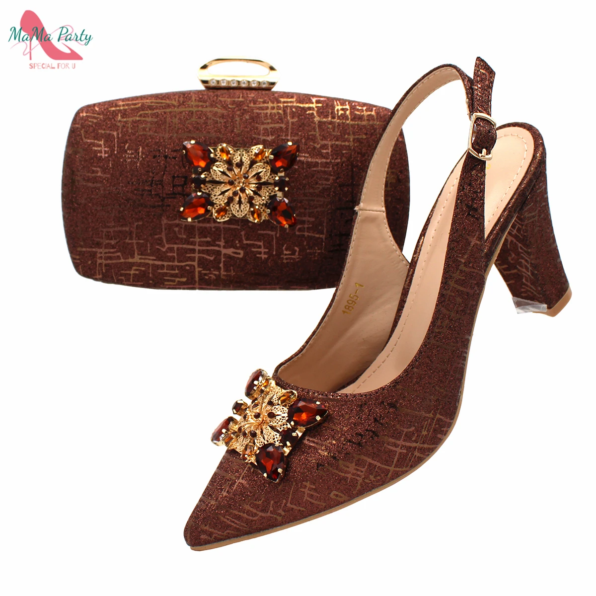 Fashionable African Shoes and Bag Set