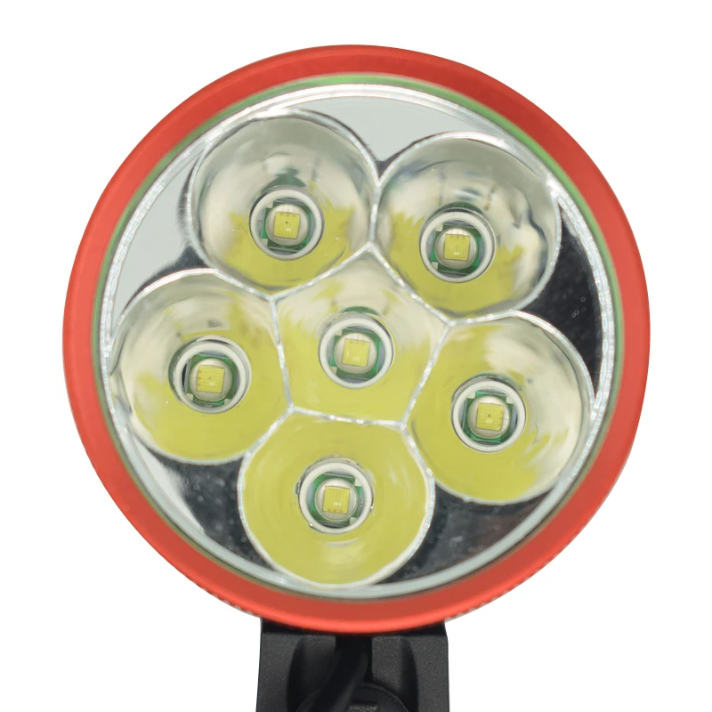 WasaFire 6x XM-L T6 Bike Light 10000 Lumens Bicycle Headlight LED Flashlight Cycling Front Head Lamp + 18650 Battery + Charger