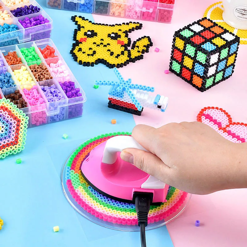 MageCrux 24 Colors 5Mm Hama Beads Toy Fuse Bead For Kids Diy Handmaking 3D  Toys