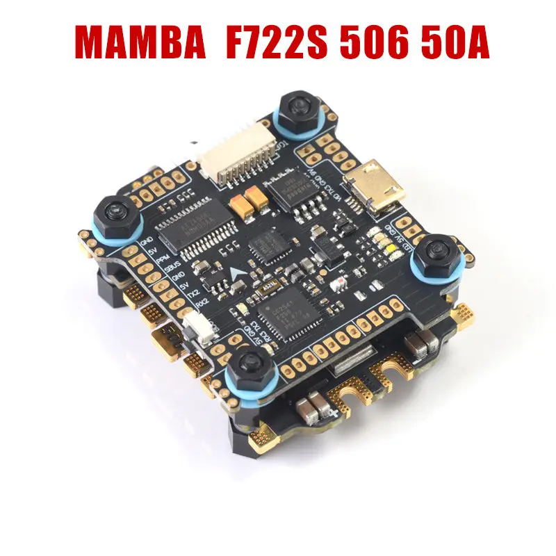 Diatone MAMBA F405 Mini MK2/F722/F722S Betaflight Flight Контроллер полета и F40 40A/F25 50A бесщеточный ESC для RC беспилотных частей - Цвет: F722S And 506 50A