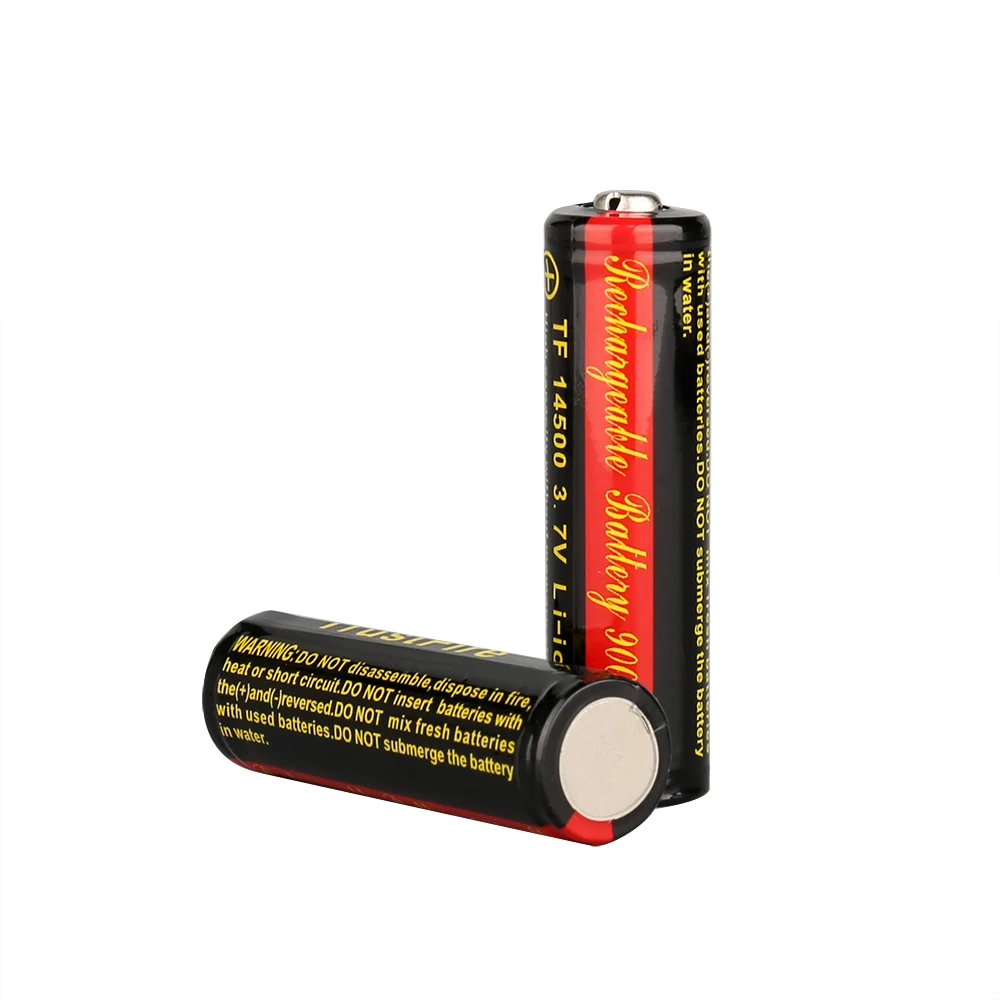 Trustfire 14500 900mah 3.7v Liion Rechargeable Batteries Protected Aa