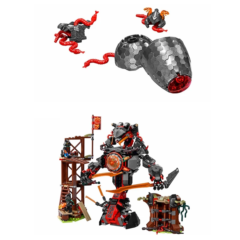 Bela 10583 Ninja Dawn of Iron Doom Набор фигурок совместимые Ninjagoes 70626 строительные блоки