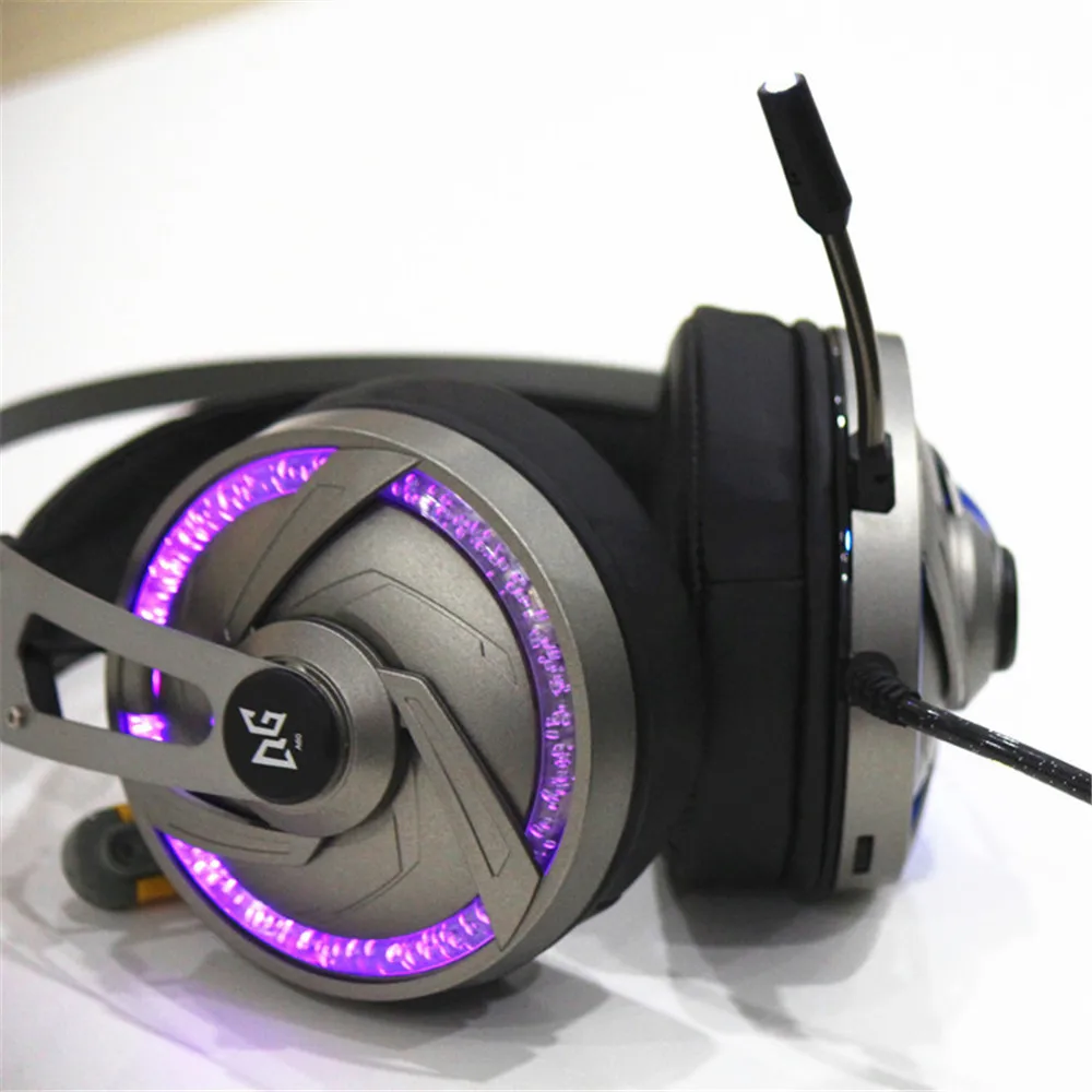 CLAITE A60 3,5 мм USB игровые стереонаушники 7,1 канальная гарнитура RGB световая накладная стереогарнитура для ноутбука компьютера