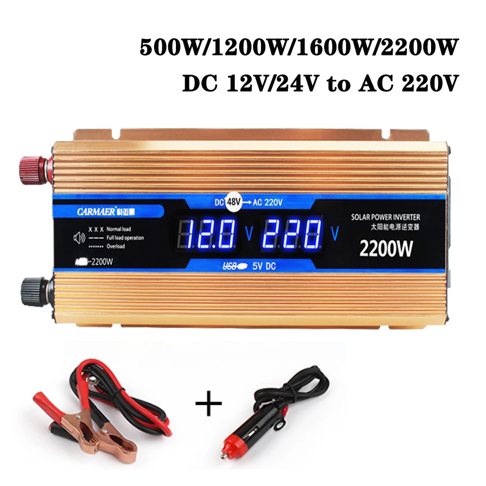 Zmodyfikowany falownik sinusoidalny VFD DC 12V / 24V do 220V boost przekształtnik boost transformator napięcia wave mpp solar power vehicle Zmodyfikowany falownik sinusoidalny VFD DC 12V / 24V do 220V boost przekształtnik boost transformator napięcia wave mpp solar power vehicle