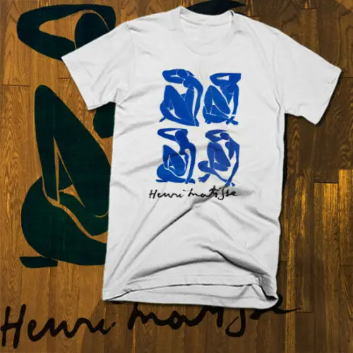 

Abstract Art Matisse T-Shirt Pre Basquiat Post Picasso Da Vinci Dali Blue Nudes Men Women Unisex Fashion tshirt Free Shipping