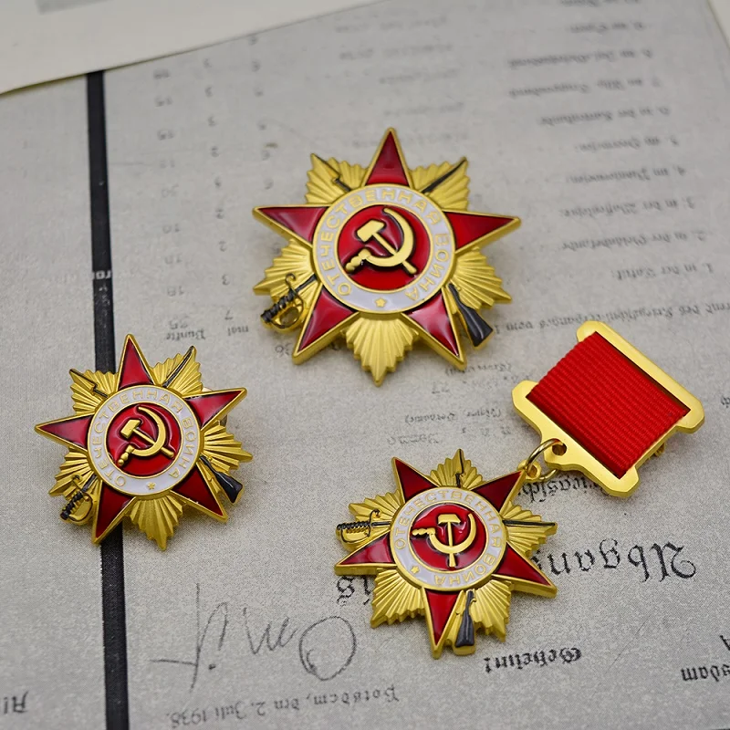 Distintivo Di Primo Livello Dell'Unione Sovietica Honor Mini Red Star Hammer Falce Patriotic Labor Medal Collection 1942Th