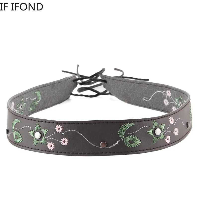 

Wholesale Handmade DIY decoration belt band fashionable leather women men fedora hats Decoration buckle belts