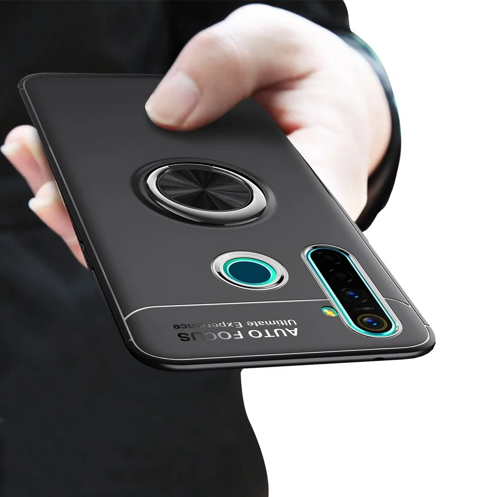 Чехол Realme X2 Pro с кольцом на 360 градусов, автомобильный Магнитный чехол для телефона Realme XT X2 X Lite 3 5 Pro, чехол-бампер