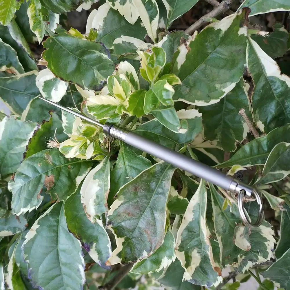 Palito de Titânio Multi função de Frutas Acessórios de Viagem Ferramenta de Sobrevivência de Auto defesa Puro ao ar Livre Garfo Palito Keychain Kit 12 Ferram. atividade ar livre