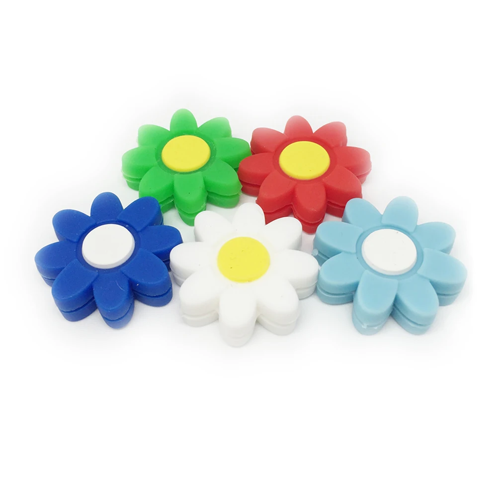 4Pcs/2Pcs Retail Tennis Racket Vibration Dampeners Silicone Cartoon Petal Shape Anti-Vibration Shock Absorber Tennis Accessories tennis accessories tennis racket shock absorber