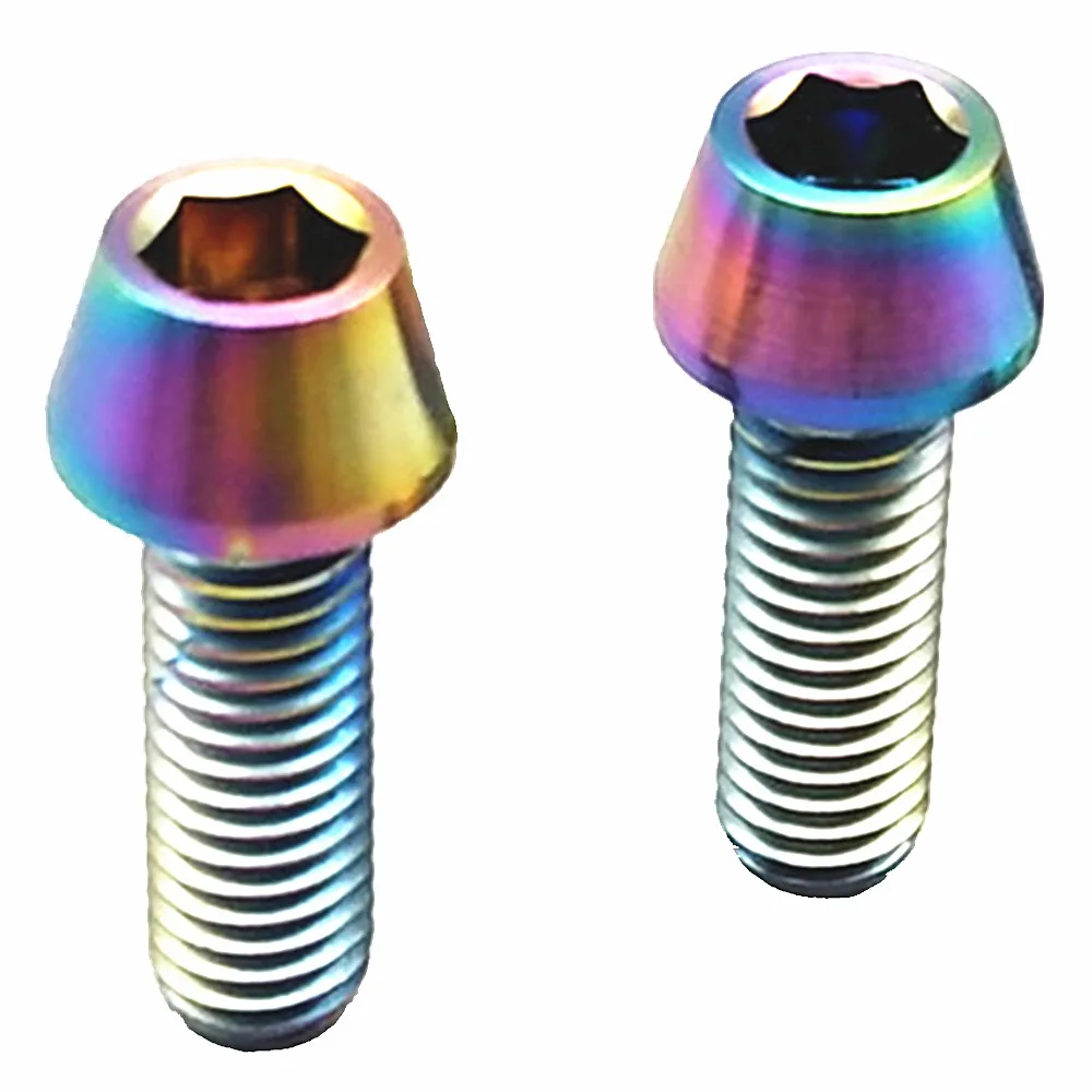 Титановый Ti M5 x 10 12 16 18 20 25 30 35 40 45 50 мм шестигранный ключ конический Зажим Руль для