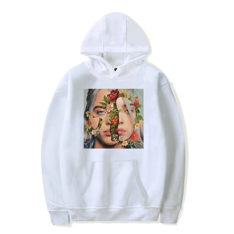 hoodie 1 Billie Eilish повседневные толстовки Забавные милые толстовки с длинными рукавами для женщин хлопок Harajuku джемпер с капюшоном пальто осень повседневное худи - Цвет: hoodie 1