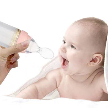 

1pc Silicone Food Dispensing Spoon Squeeze Feeding Spoon Infant Feeders Tableware Tools for Toddler Baby Newborn