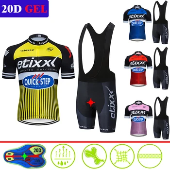 

Summer 2019 UCI Quick Step Pro Team Cycling jersey Short sleeve set quick dry Ropa Ciclismo men Bicycle clothing breathable sets