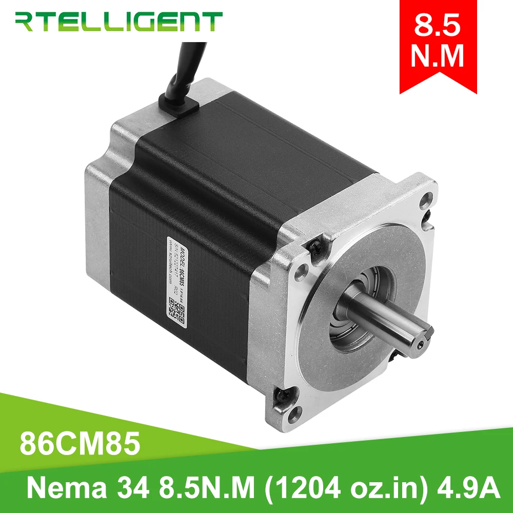 US $547.00 Rtelligent 4pcs Nema 34 72A Stepper Motor Driver R86mini With 4pcs Nema 34 Stepper Motor 85NM 8 Leads 127mm Shaft
