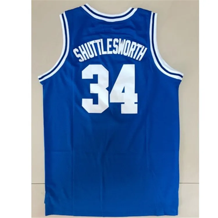 Singled out Film Version Basketball Wear 34 Ray Allen Jersey Allen Gentleman Ray Retro Embroidered Men's Sky Blue White