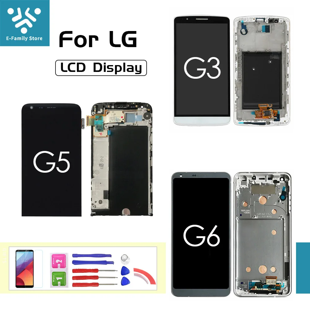 E family для LG G5 H850 H840 / G6 H870 H873 дисплей с сенсорным экраном дигитайзер G3 D850 D851 сменный