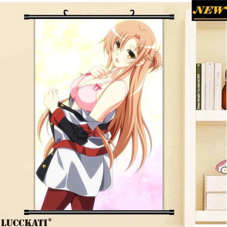40X60 см Sword art онлайн Прозрачное Бикини обнаженные сексуальные лоли соски cameltoe мультфильм аниме стены прокрутки холст живопись плакат - Цвет: T
