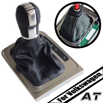 

Auto DSG Car Styling For Volkswagen VW Passat B7 CC Automatic Gear Shift Knob Stick Leather Boot Gaiter Cover Case Collar