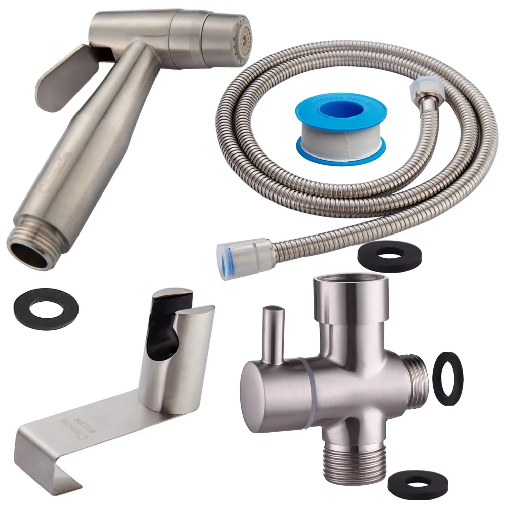 

American US Standard 7/8 Water Distributor Chamber Pot Spray Gun Health Faucet Nozzle Set Chamber Pot Hanging Seat Bathroom outs
