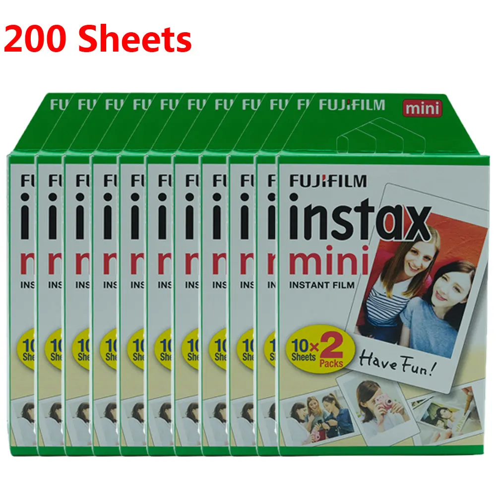 10-300 листов Fuji Fujifilm instax mini 9 8 пленок белый край пленки для мгновенной мини 9 8 7s 25 50s 9 90 камера Sp-2 фотобумага - Цвет: 200 Sheets