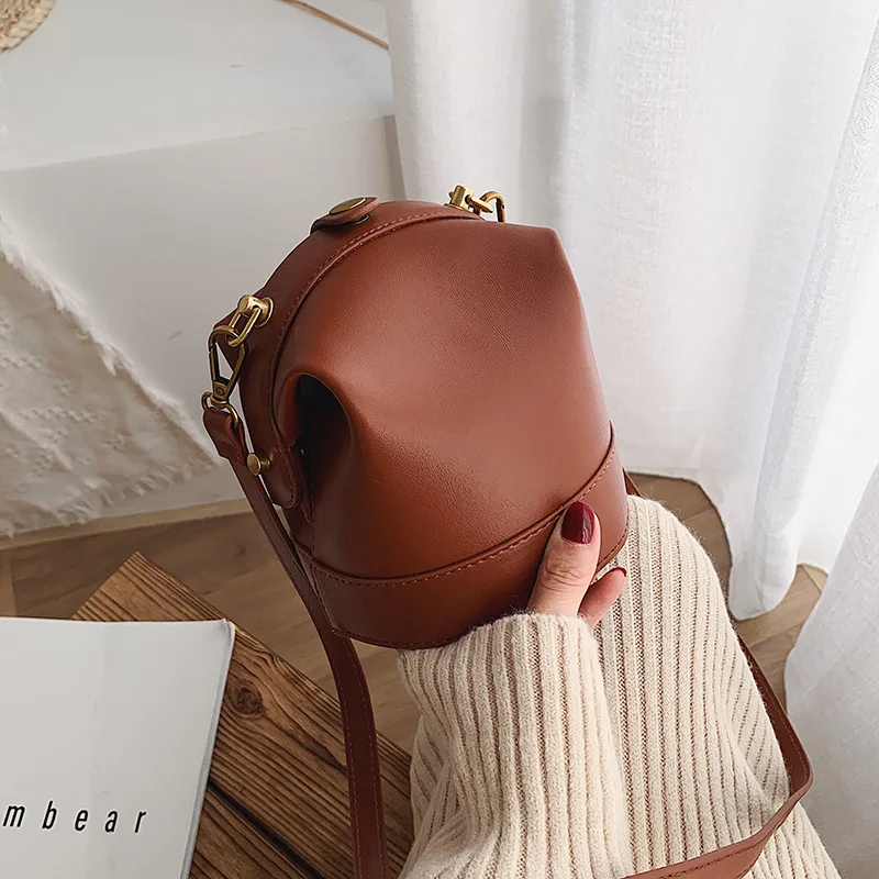 

France Non-mainstream Bag Western Style WOMEN'S Bag 2020 New Style Fashion Korean-style Versatile Textured Shoulder Bag Retro Bu