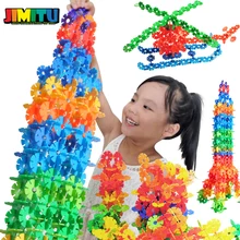 100 шт, строительные блоки со снежным хлопком, игрушки, кирпичи, сборочные классические игрушки, обучающие Игрушки для раннего развития для детей