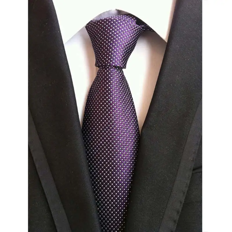 63Color Men's Ties Silk Neck Ties 8cm Jacquard Stripes Solid Dot Classic Necktie For Men Formal Business Wedding Party Gift - Цвет: YU-G43