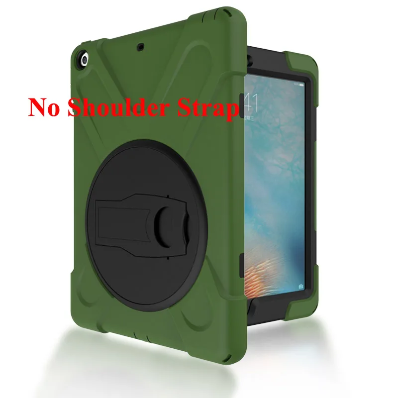 Чехол для Apple ipad Air 1 ipad 5 A1474, A1475, A1476, планшет, безопасный ударопрочный Прочный чехол с 360 Вращающаяся подставка - Цвет: army green
