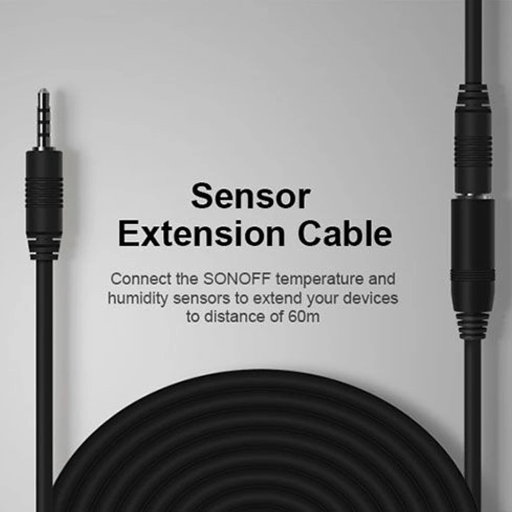 

Sonoff High Accuracy Sensors 5Meters Extension Cable Temperature Probe Temperature Sensor With Sonoff DS18B20/Si7021/AM2301 Cord