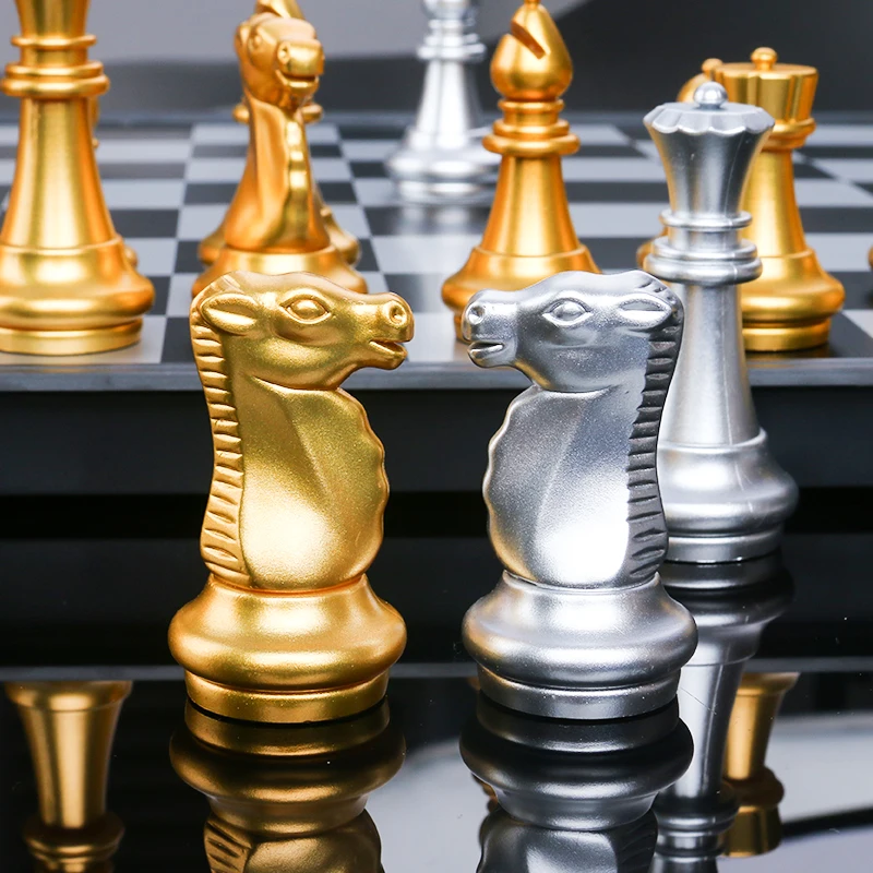 negro, 25 x 25 cm Juego de ajedrez plegable de 4 estilos para adultos y niños juego tradicional de ajedrez y ajedrez con tablón de ladrillo regalo 3 en 1 tablero de ajedrez plegable 