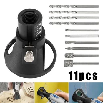 

Tool Drills set 11pcs Router bits Hole Woodworking Attachment Accessories