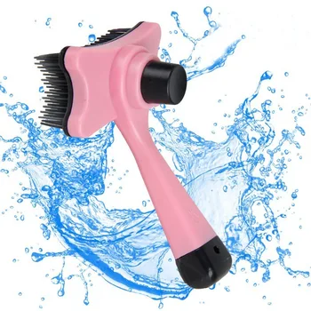 

Self Cleaning Pet Dog Comb Hair Remover Pet Cats Hair Shedding Comb One Button Control Brush Dog Grooming Slicker Brush Tool 1